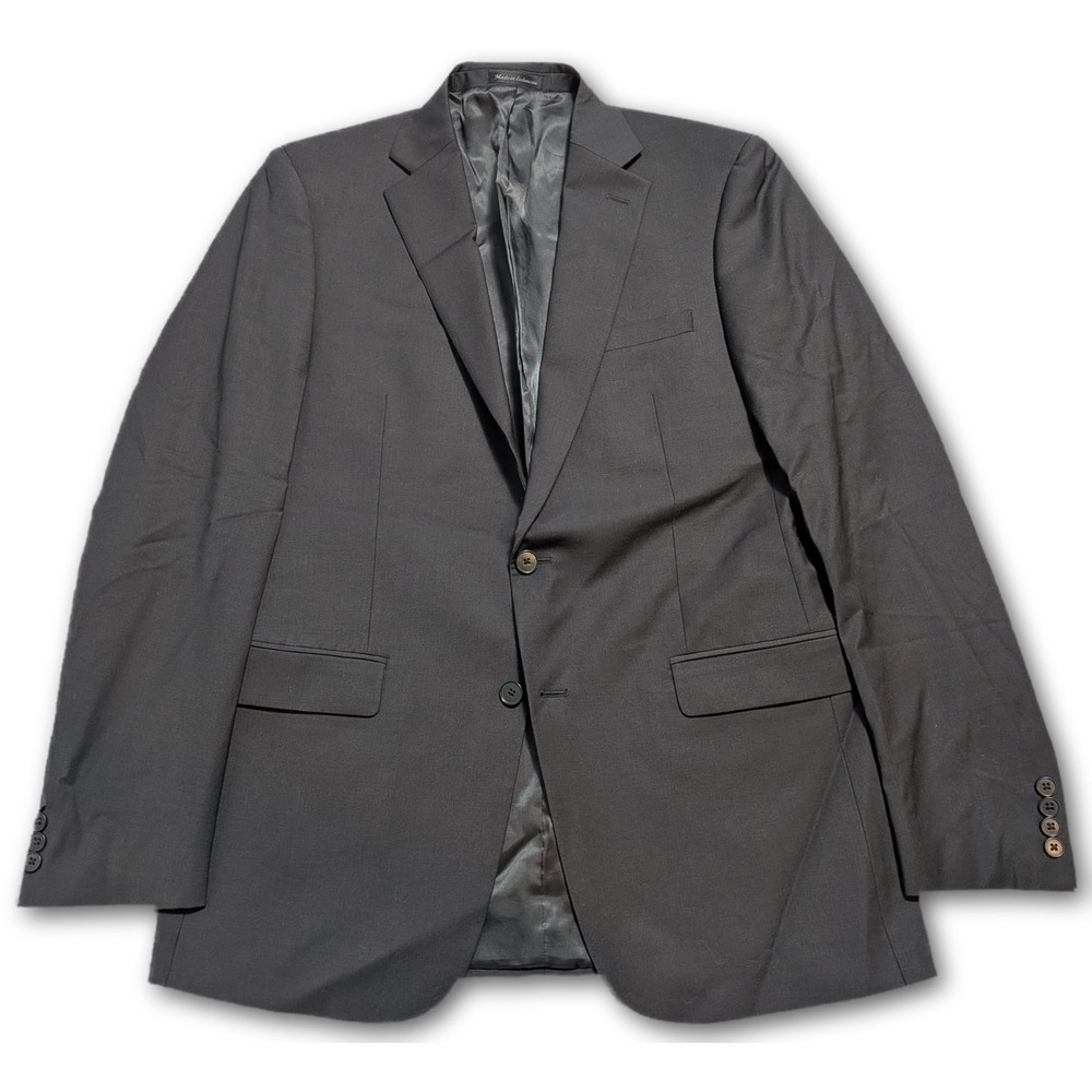 Calvin Klein Mens Blazer Navy 42L Stretch Wool Blend Double-Vented Fully Lined